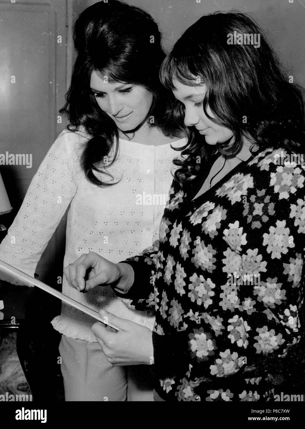 Dalida, von Susy maven dargestellt, 16. April 1962 Stockfoto