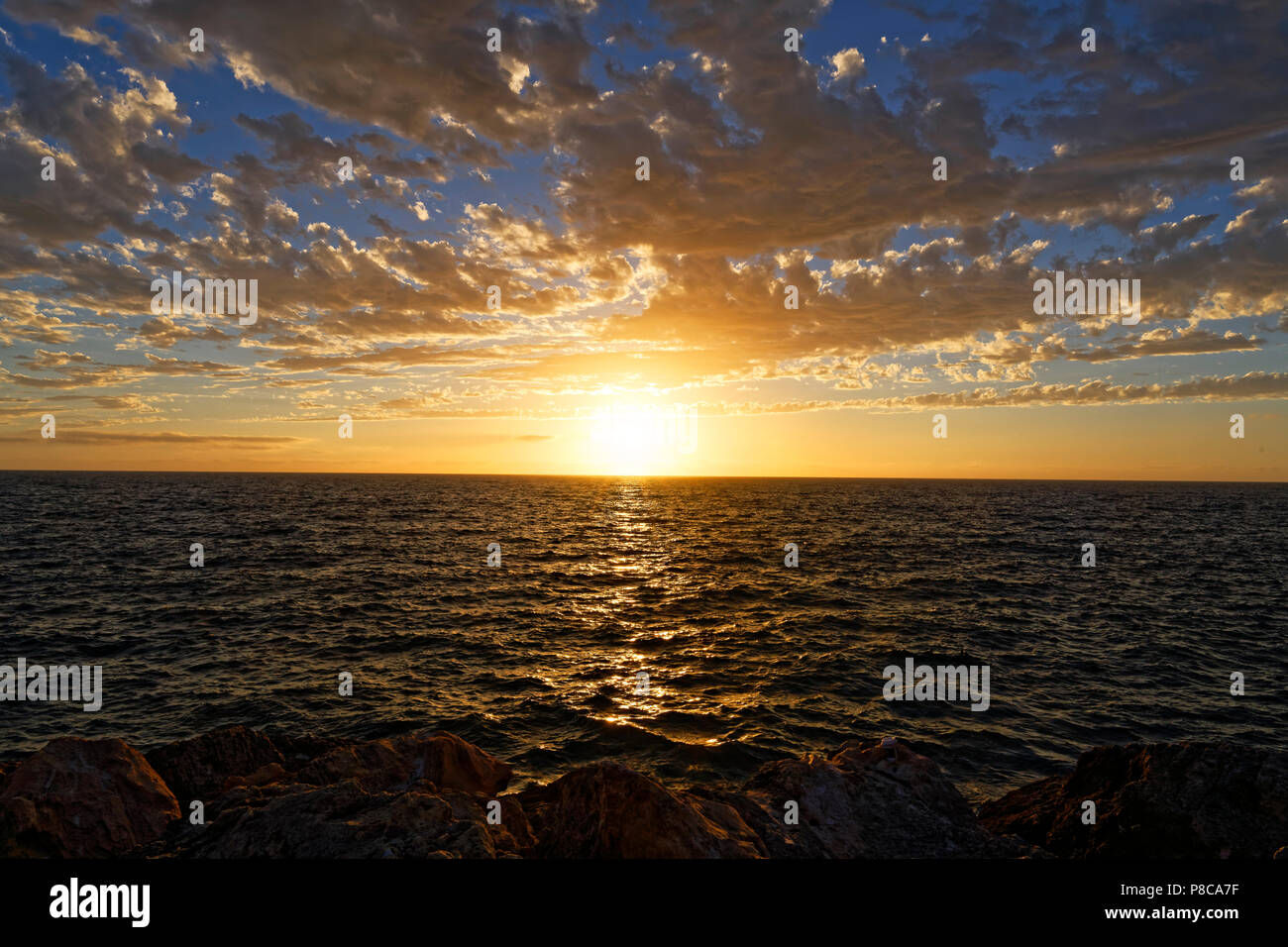Australische Sonnenuntergang WA Stockfoto