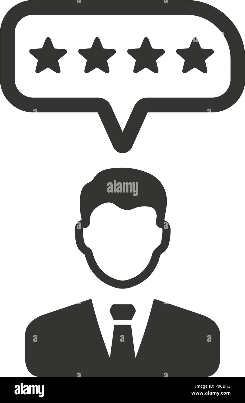 Das Feedback der Benutzer auf das Symbol Stock Vektor