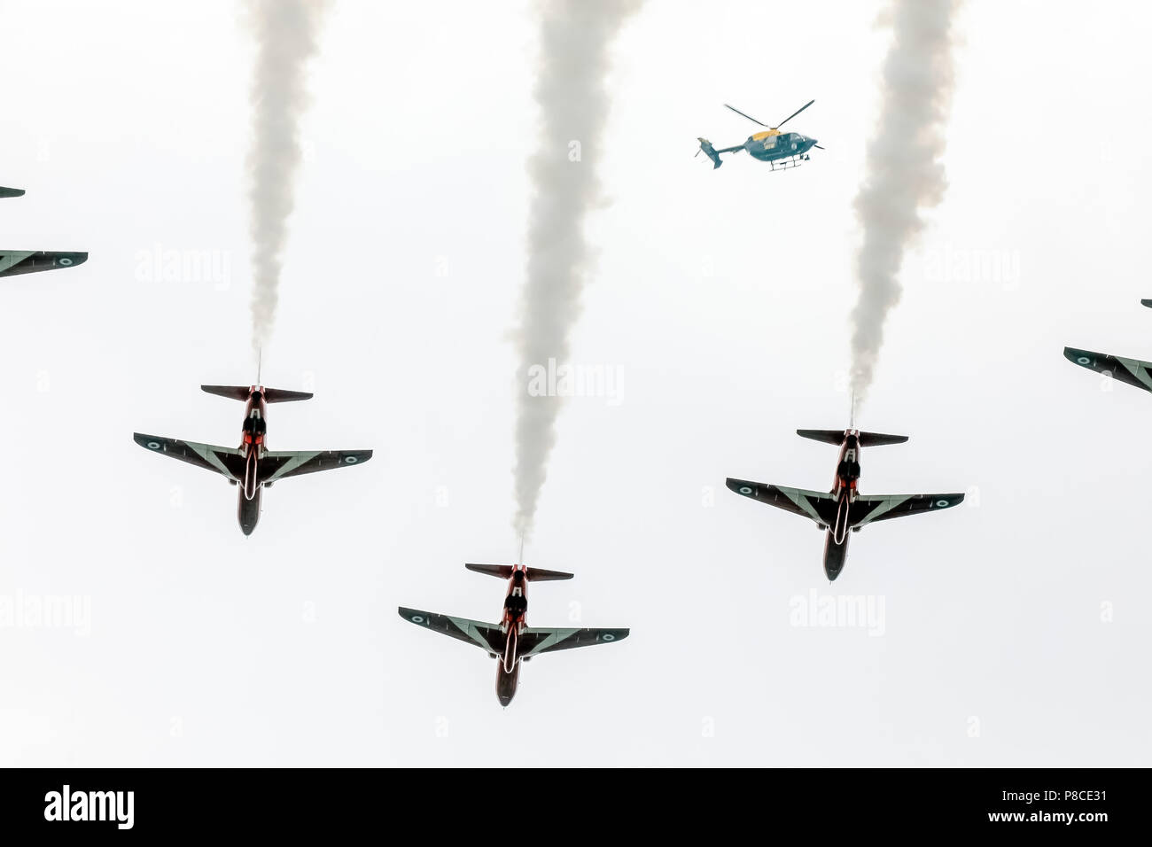 London, Großbritannien. 10. Juli 2018. RAF 100. Flypast zum hundertjährigen Bestehen der Royal Air Force Kredit zu feiern: Amanda Rose/Alamy leben Nachrichten Stockfoto