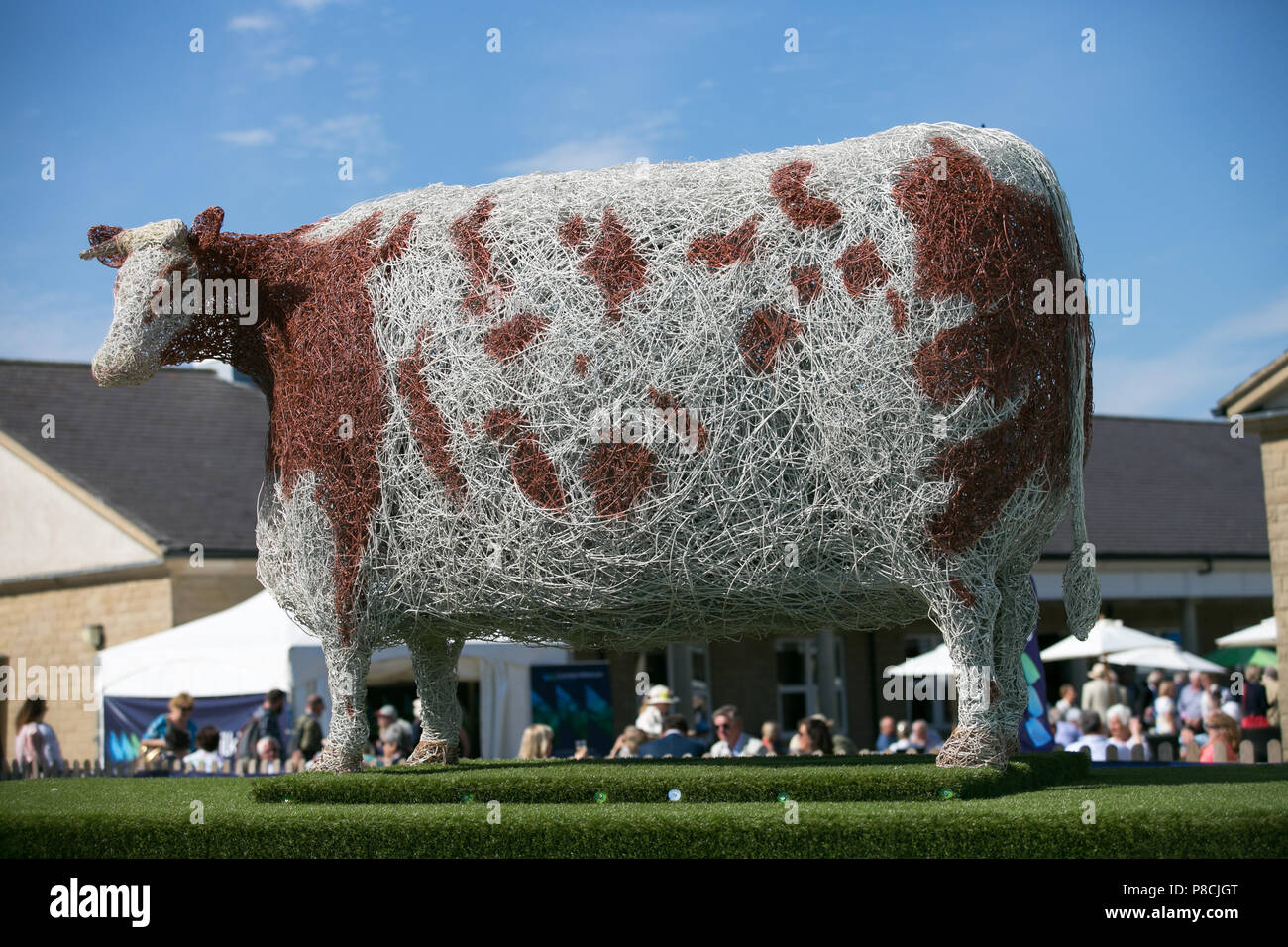 Harrogate, Großbritannien. 10. Juli 2018. Die Teilnehmer während des Großen Yorkshire Tag zeigen 2018 gesehen. Die großen YORKSHIRE zeigen Juli, 2018 Die Große Yorkshire Show ist eine legendäre dreitägige Veranstaltung und eine der größten landwirtschaftlichen Veranstaltungen in der englischen Kalender. Jedes Jahr werden mehr als 130.000 Besucher und über 8.500 Tiere laufen auf der großen Yorkshire Showground in Harrogate zu konkurrieren, Kontakte knüpfen und Feiern. Credit: Rahman Hassani/Alamy leben Nachrichten Stockfoto