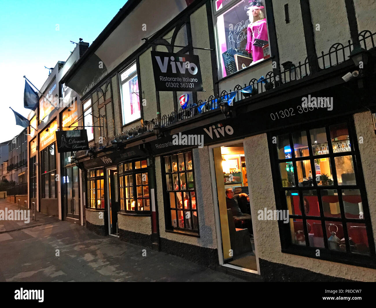 Vivo italienisches Restaurant, 11 Bennetthorpe, Doncaster, South Yorkshire, England, UK, DN2 6AA - Doncaster freie Presse Gewinner Stockfoto