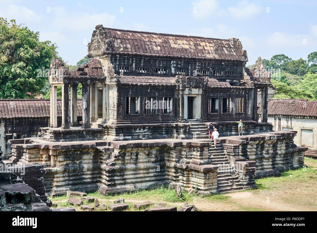 Bibliothek in Angkor Wat, Siem Reap, Kambodscha Stockfoto