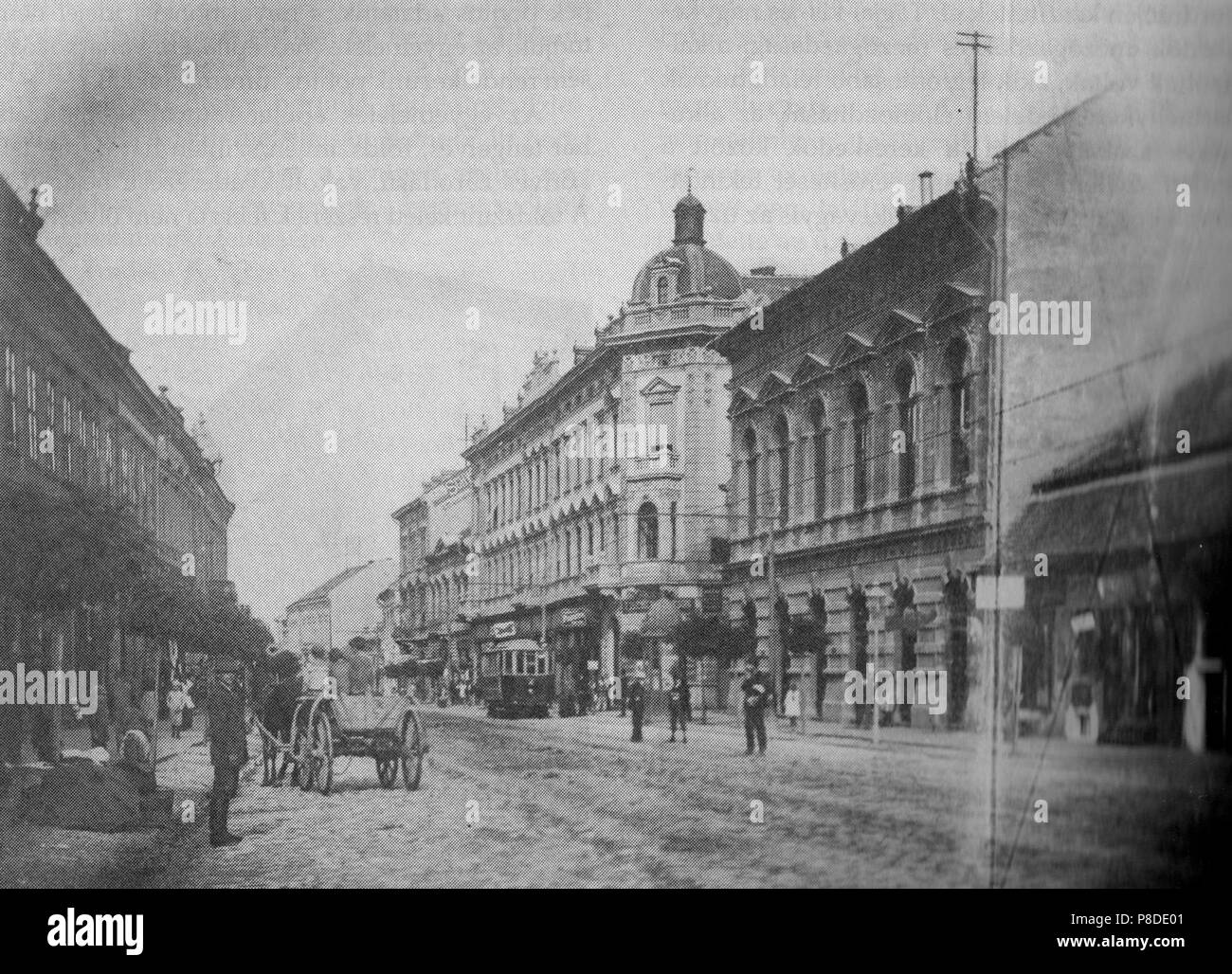 60-64 Széchenyi Straße, Miskolc 1898. Stockfoto