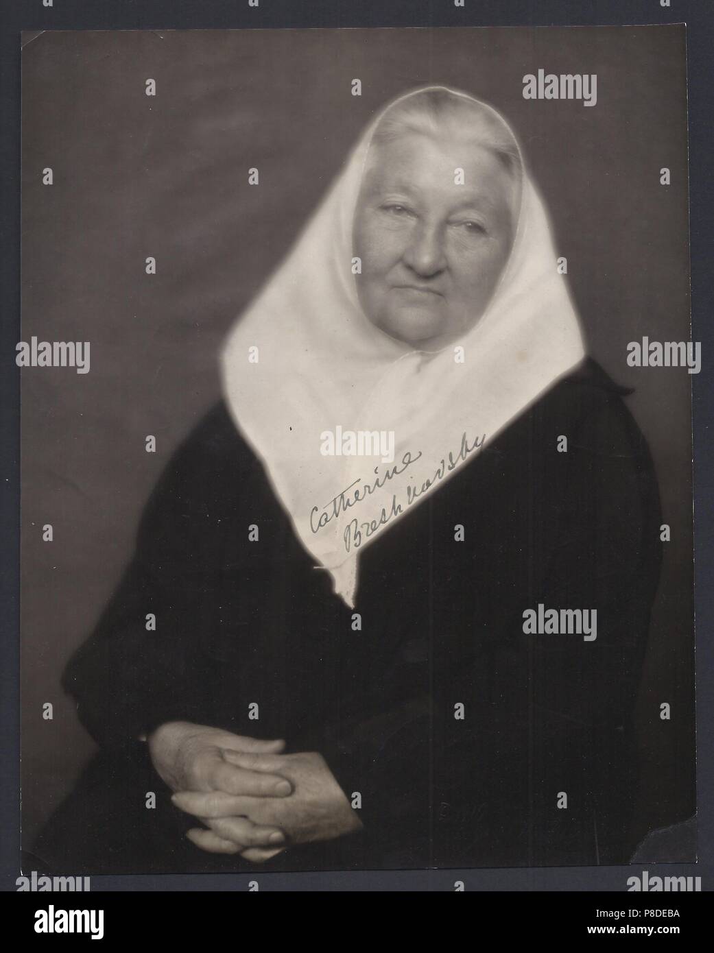 Katharina Breshkovsky (1844-1934), die Großmutter der Russischen Revolution. Museum: private Sammlung. Stockfoto