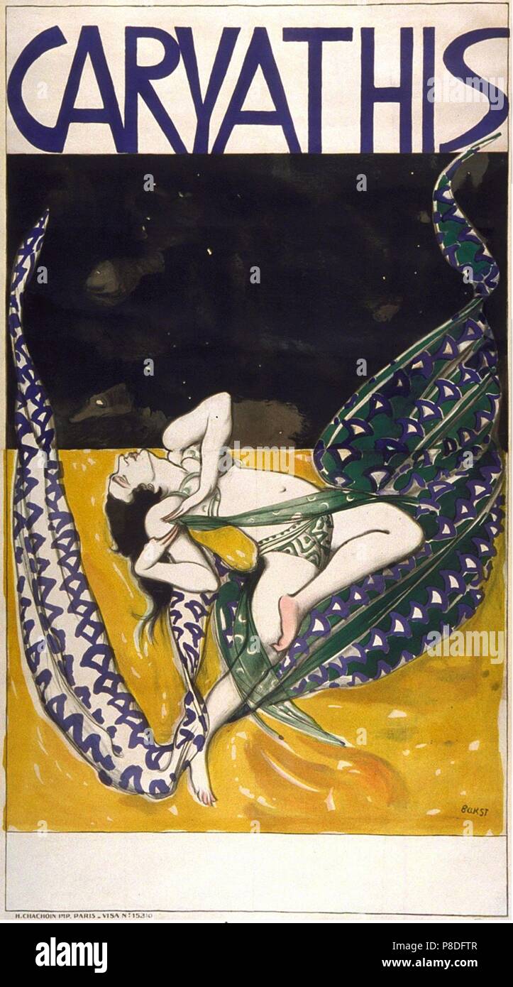 Poster für einen Tanz Erwägung von Elise Jouhandeau in der Caryathis. Museum: private Sammlung. Stockfoto