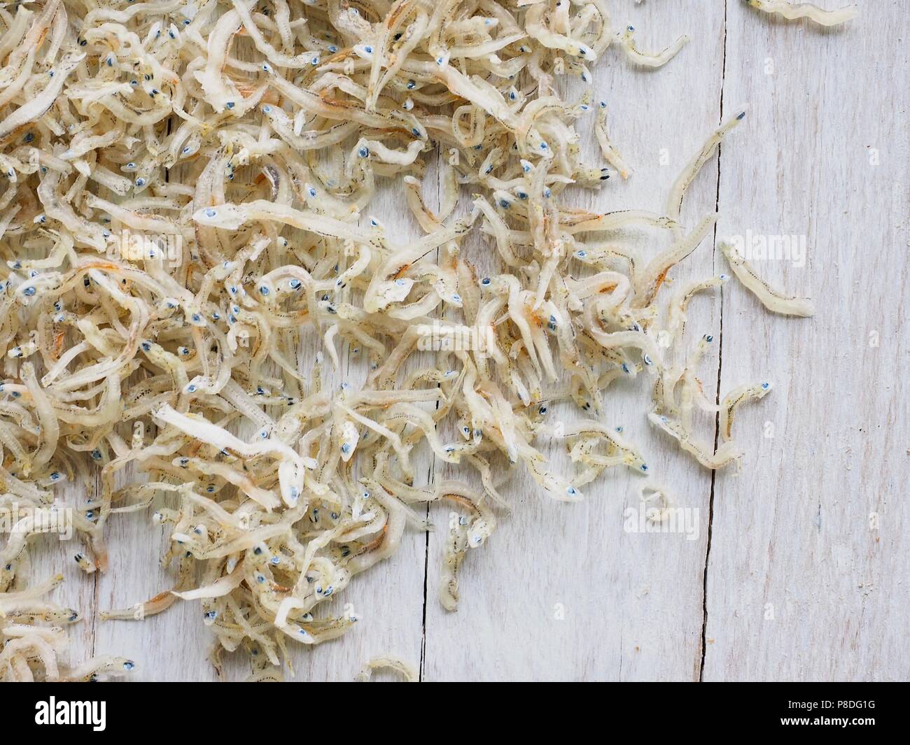 Asiatische Lebensmittel getrocknete Sardellen Stockfoto