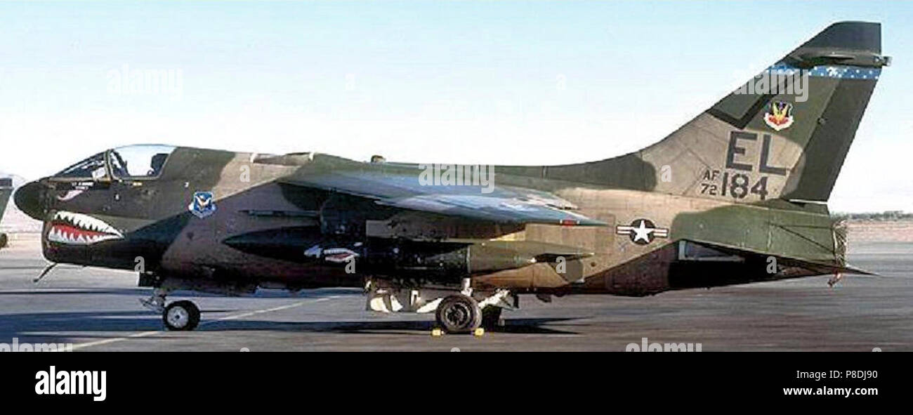 75Th Tactical Fighter Squadron A-7D Corsair II 72-0184. Stockfoto