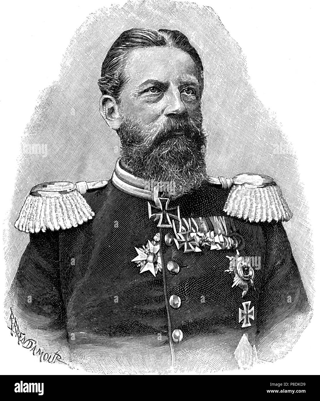 Portrait von Kaiser Friedrich III. von Preußen (1831-1888). Museum: private Sammlung. Stockfoto