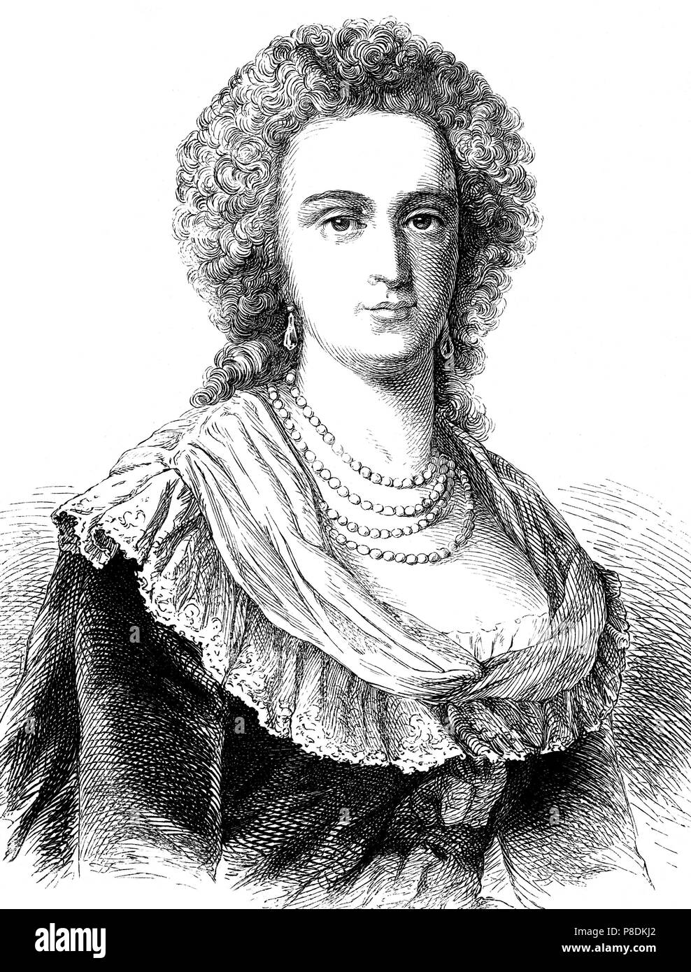 Portrait von Marie Antoinette (1755-1793), Erzherzogin von Österreich und Königin von Frankreich und Navarra. Museum: private Sammlung. Stockfoto