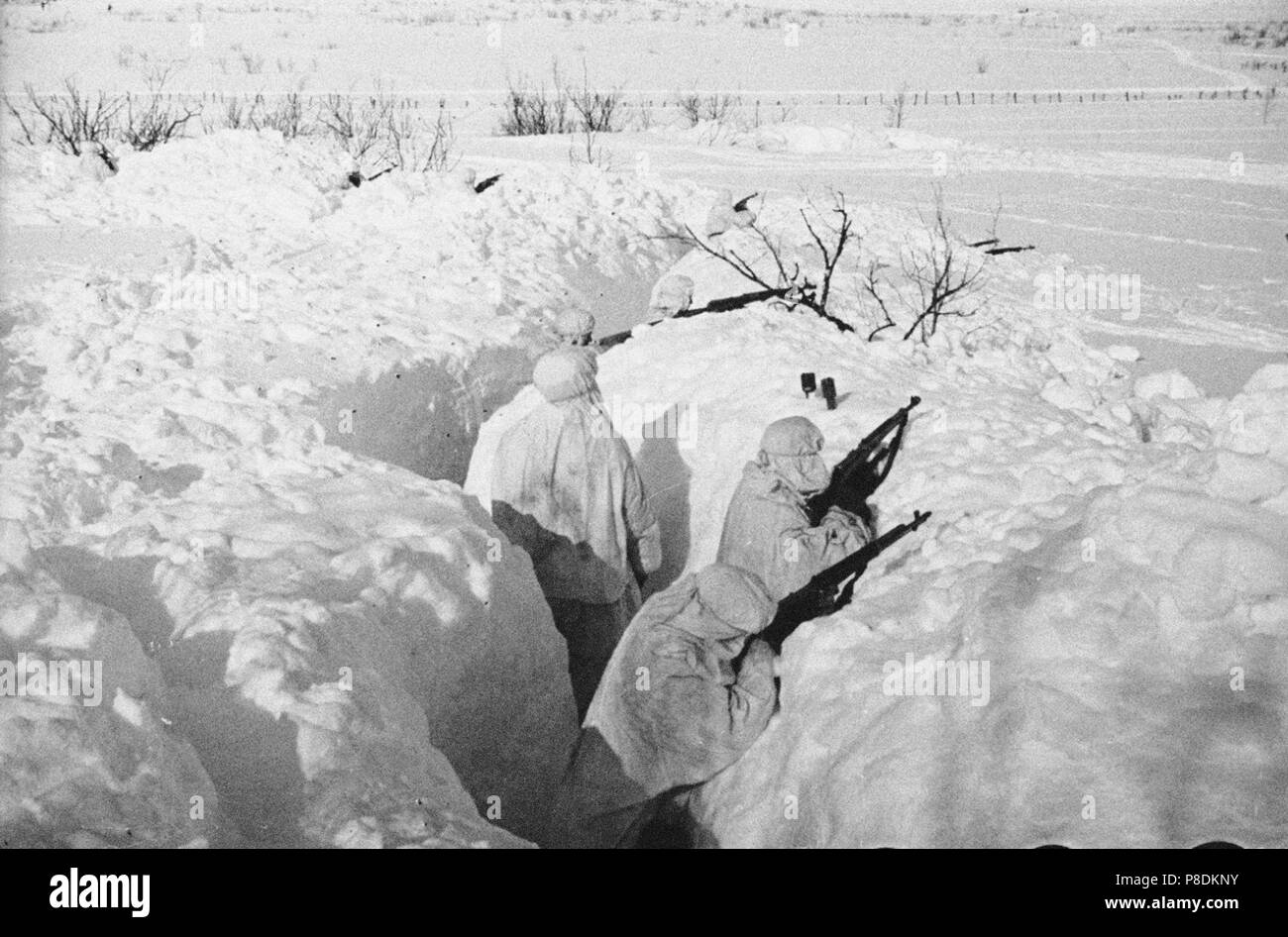 Eine kämpfende Bohrung der Roten Armee. Museum: Staatliche Russische Film und Foto Archiv, Krasnogorsk. Stockfoto