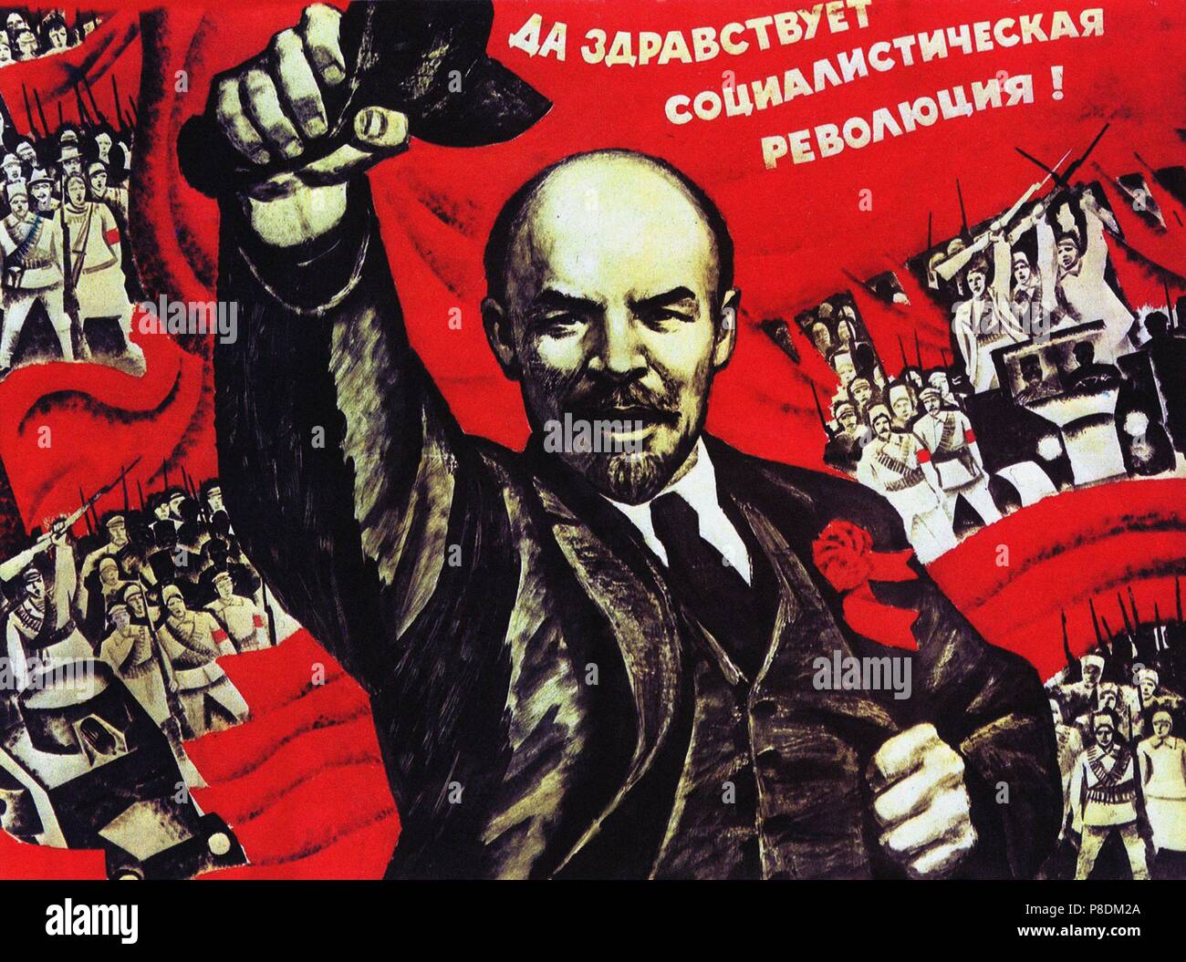 Lange die Soziale Revolution! Leben. Museum: Russian State Library, Moskau. Stockfoto