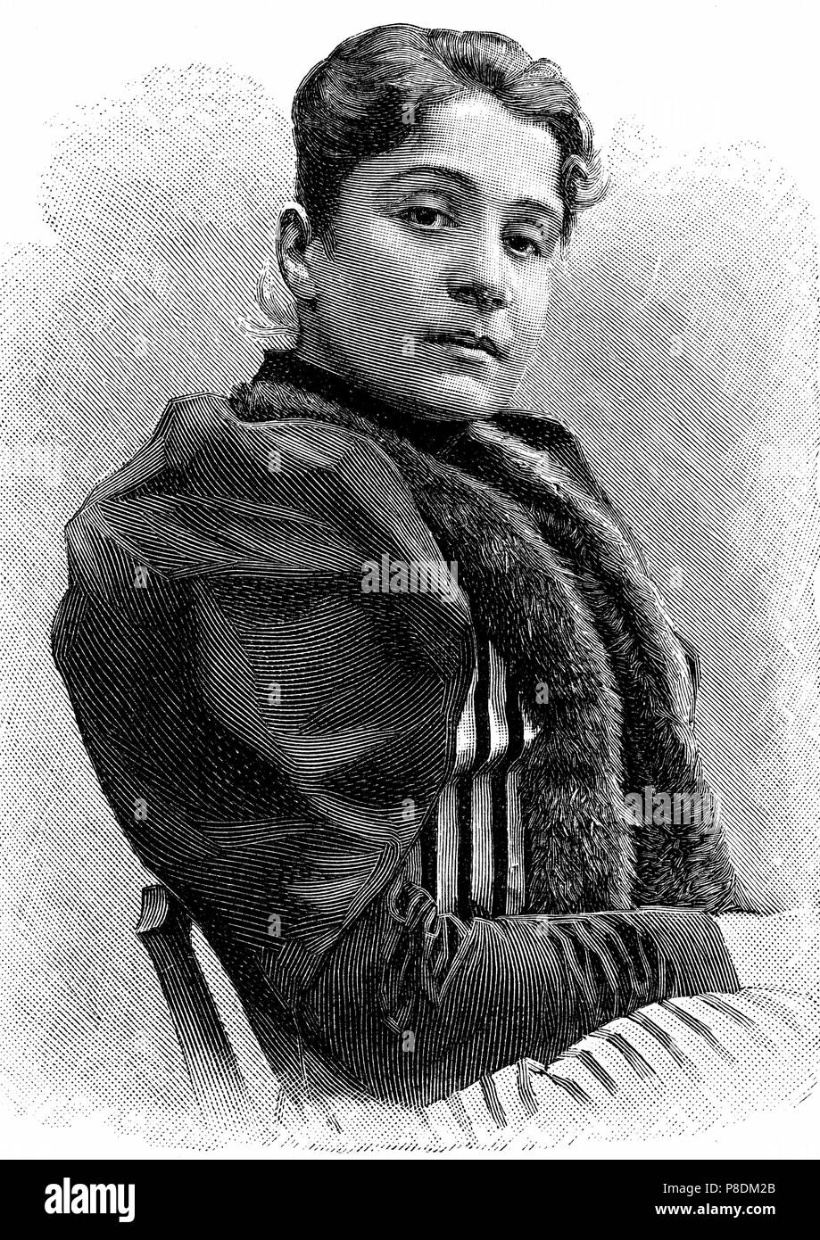 Die italienische Schauspielerin Eleonora Duse (1858-1924). Museum: private Sammlung. Stockfoto