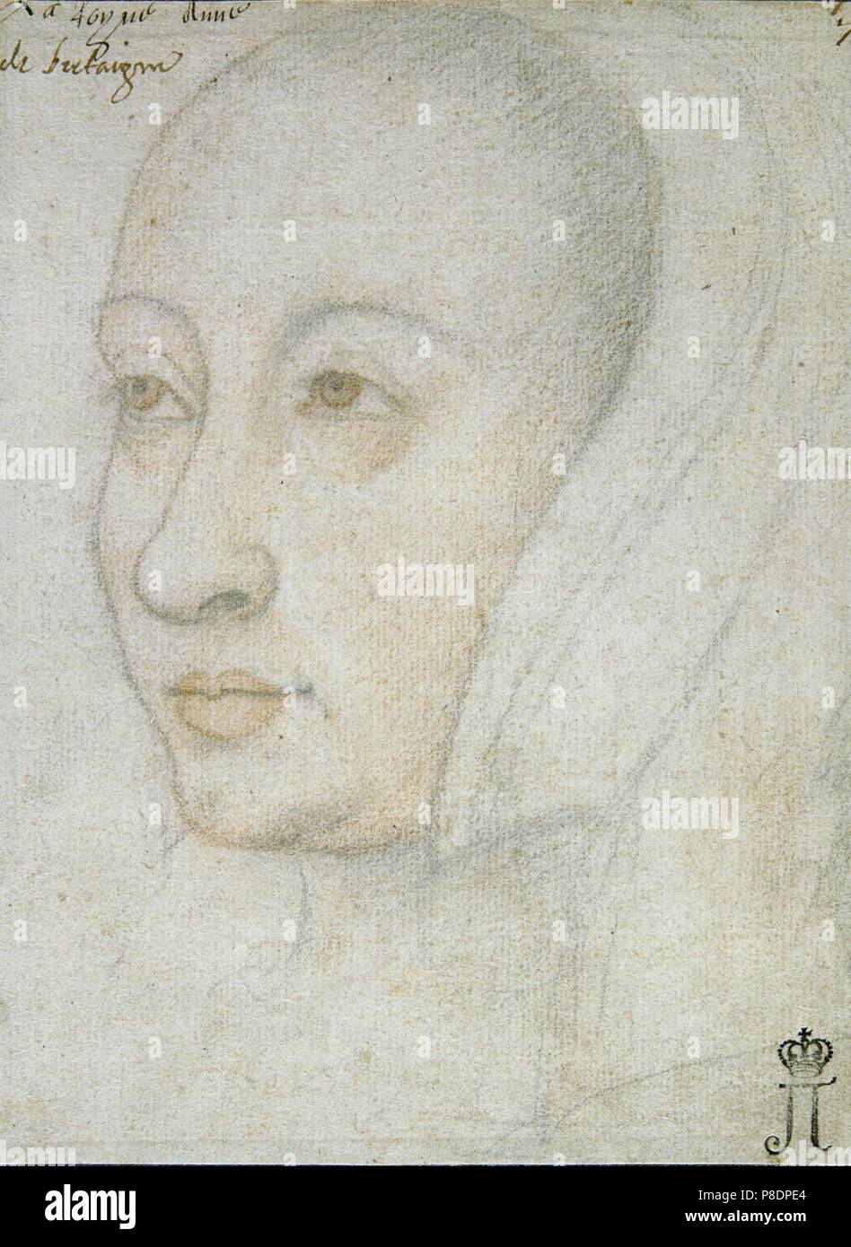 Portrait von Anne de Bretagne (1477-1514). Museum: Staatliche Eremitage, St. Petersburg. Stockfoto