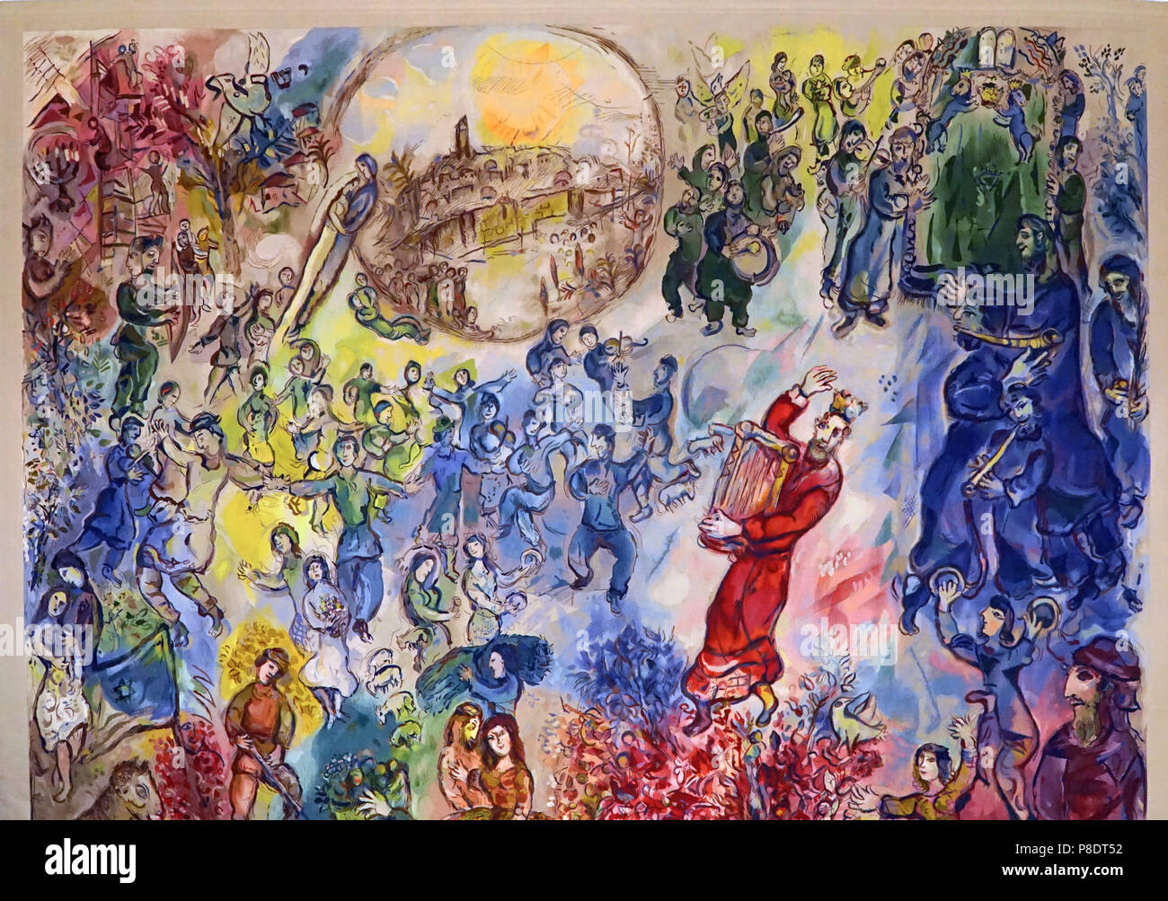 Chagall Wandteppich im israelischen Parlament Stockfoto