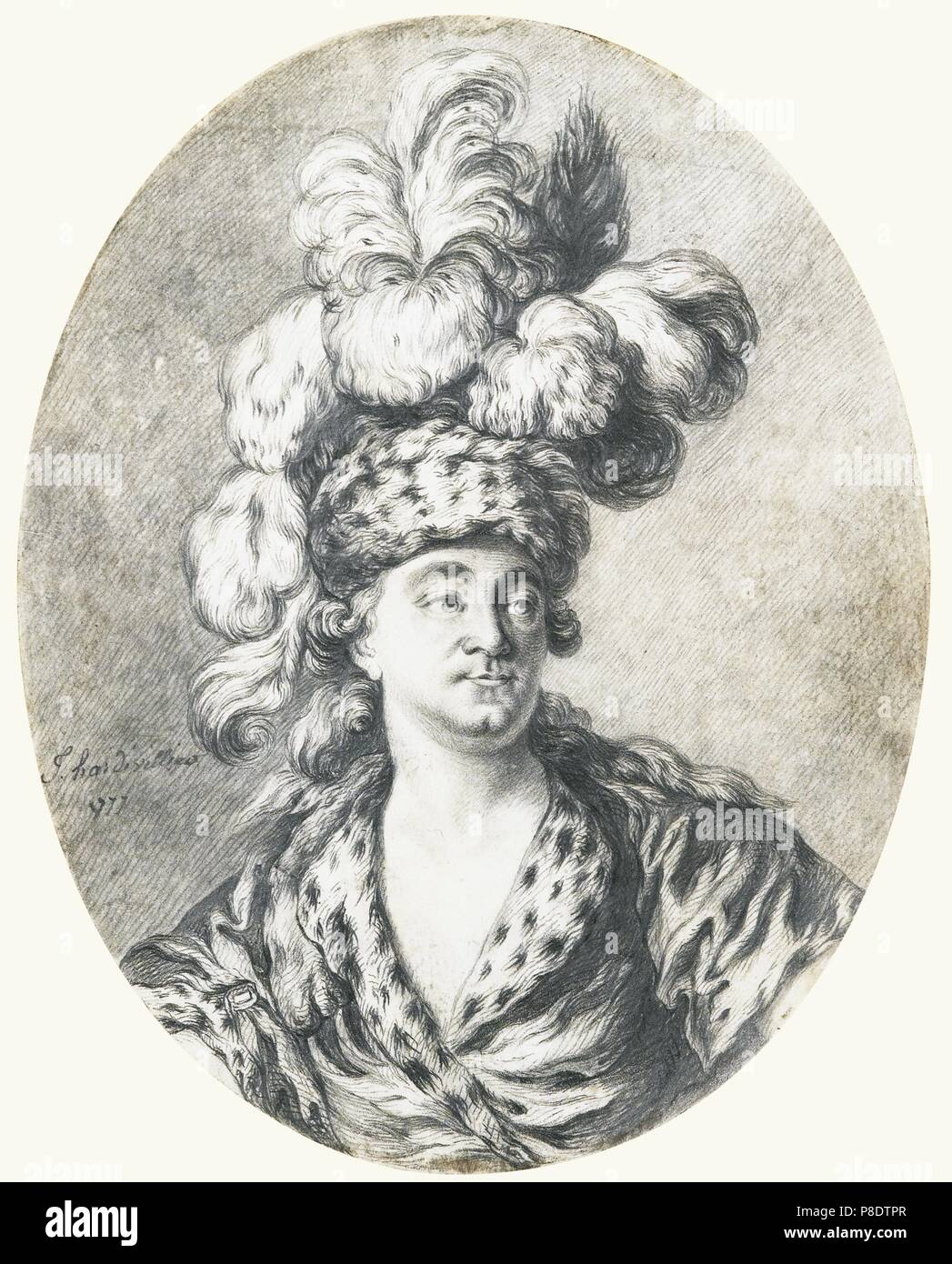 Lekain wie Dschingis Khan. Museum: private Sammlung. Stockfoto