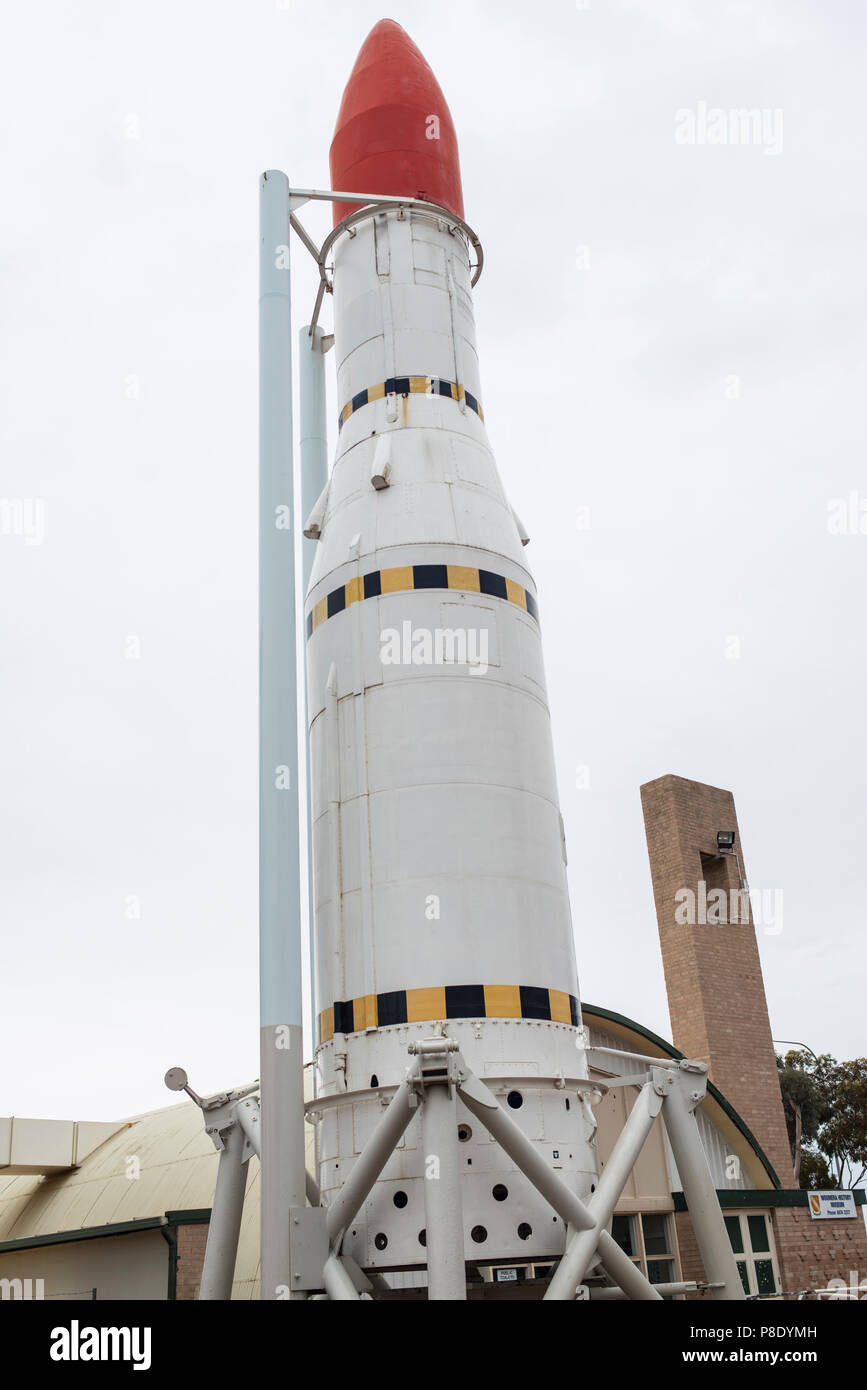 Der schwarze Pfeil Rakete, Woomera Rocket Range Stockfoto