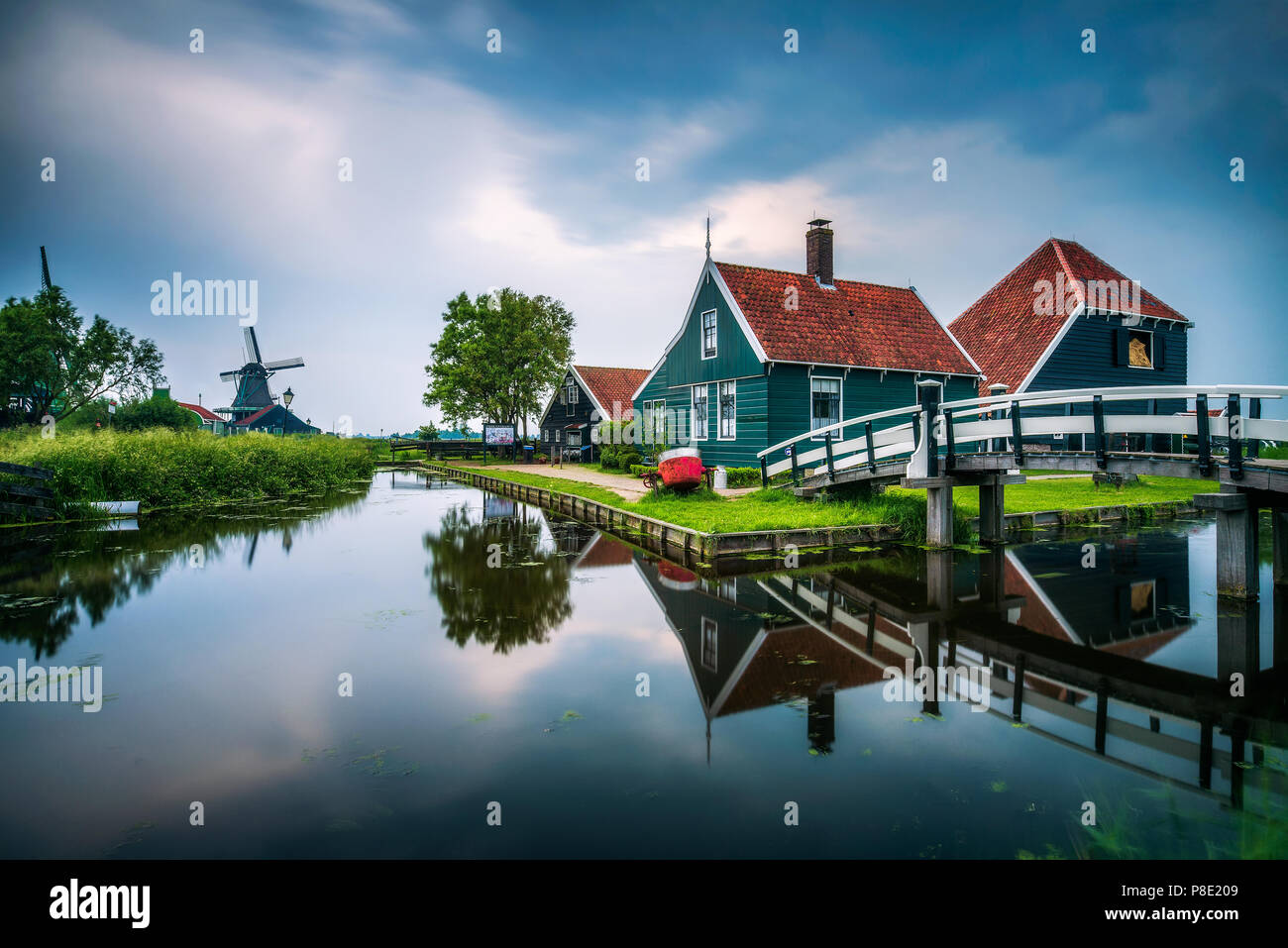 Historische Häuser in der Holland Village Zaanse Schans Stockfoto