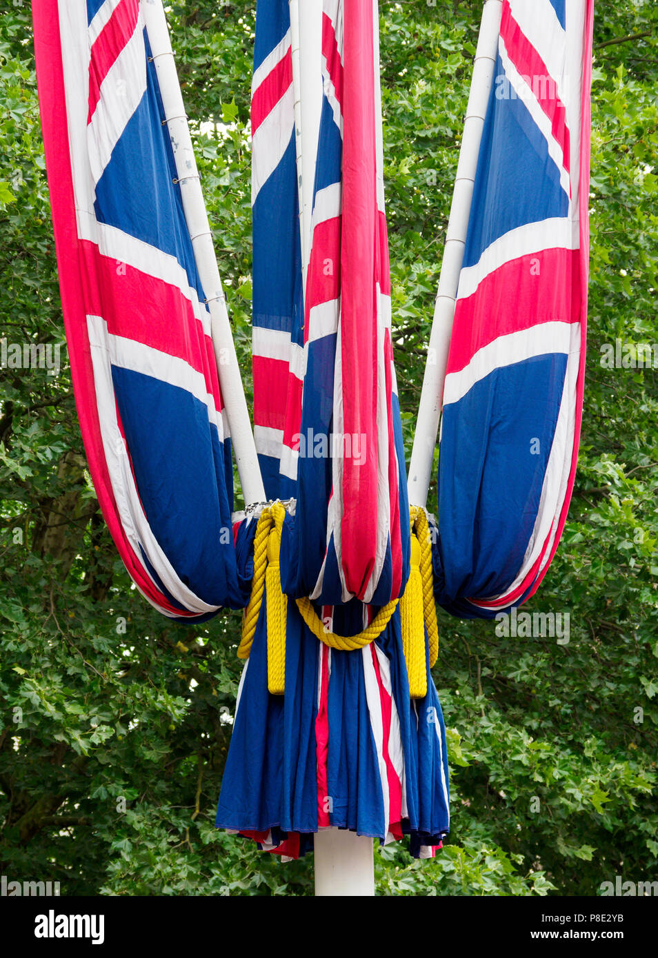 Bilder aus der RAF 100 feiern. Flaggen Stockfoto
