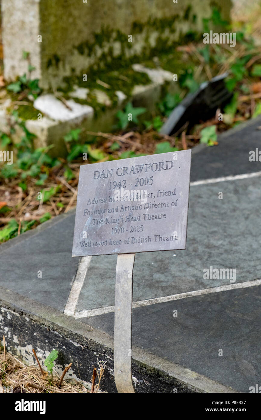 Daniel Frank Crawford Grab, Highgate Friedhof, London. Stockfoto