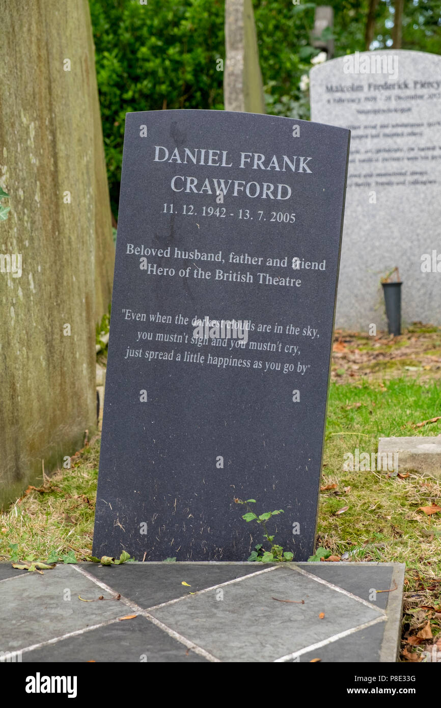 Daniel Frank Crawford Grab, Highgate Friedhof, London. Stockfoto