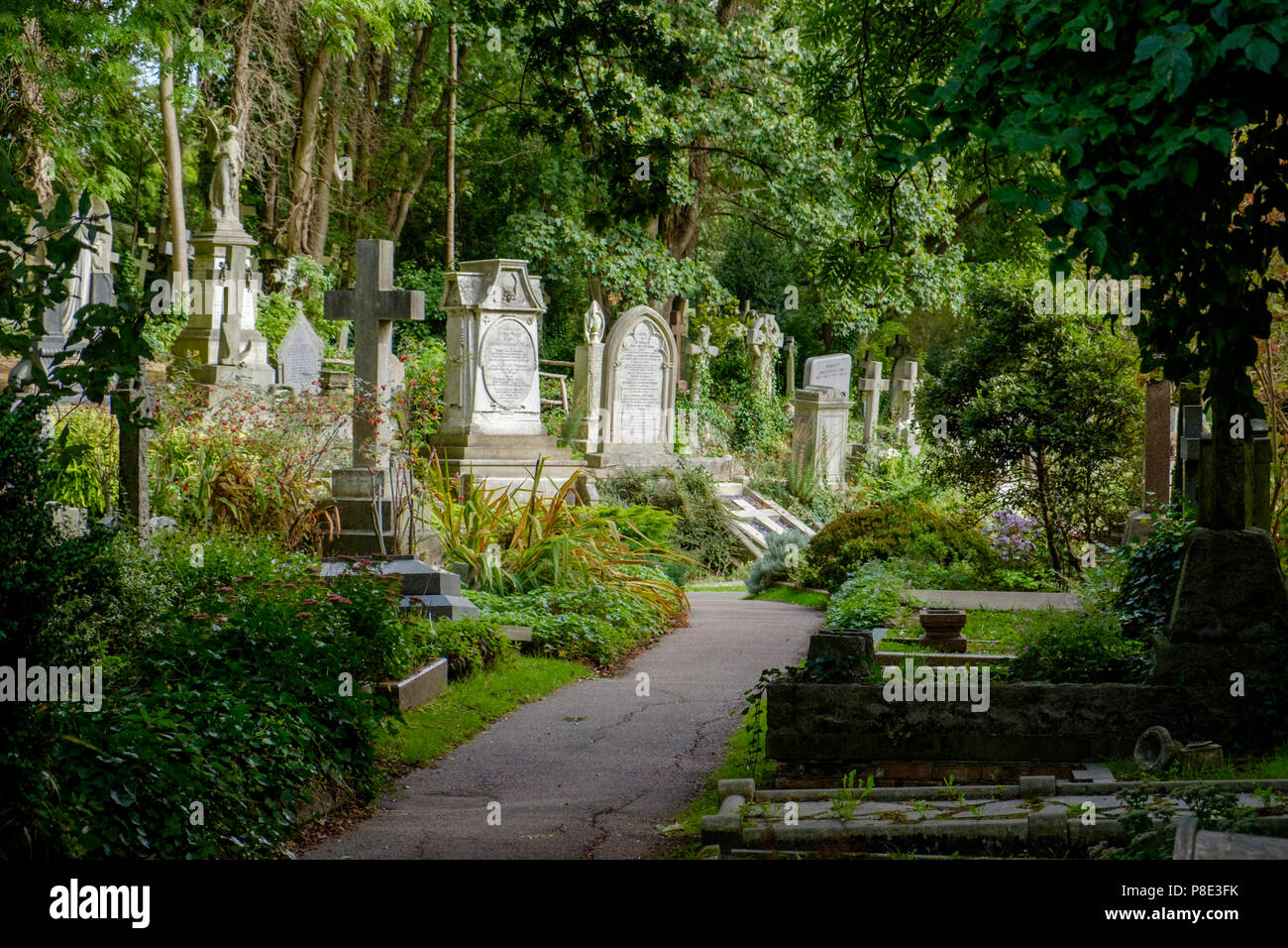Highgate Friedhof, London. Stockfoto
