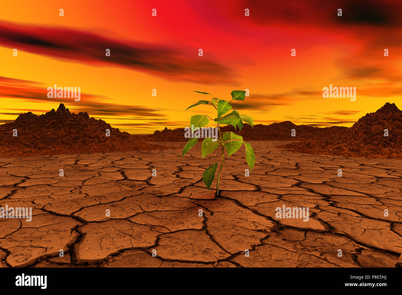 Leben auf dem Mars Konzept Stockfoto