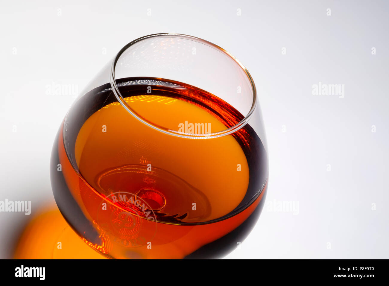 Glas Armagnac. Armagnac Delord, Gers, Midi-Pyrénées, Frankreich Europa Stockfoto
