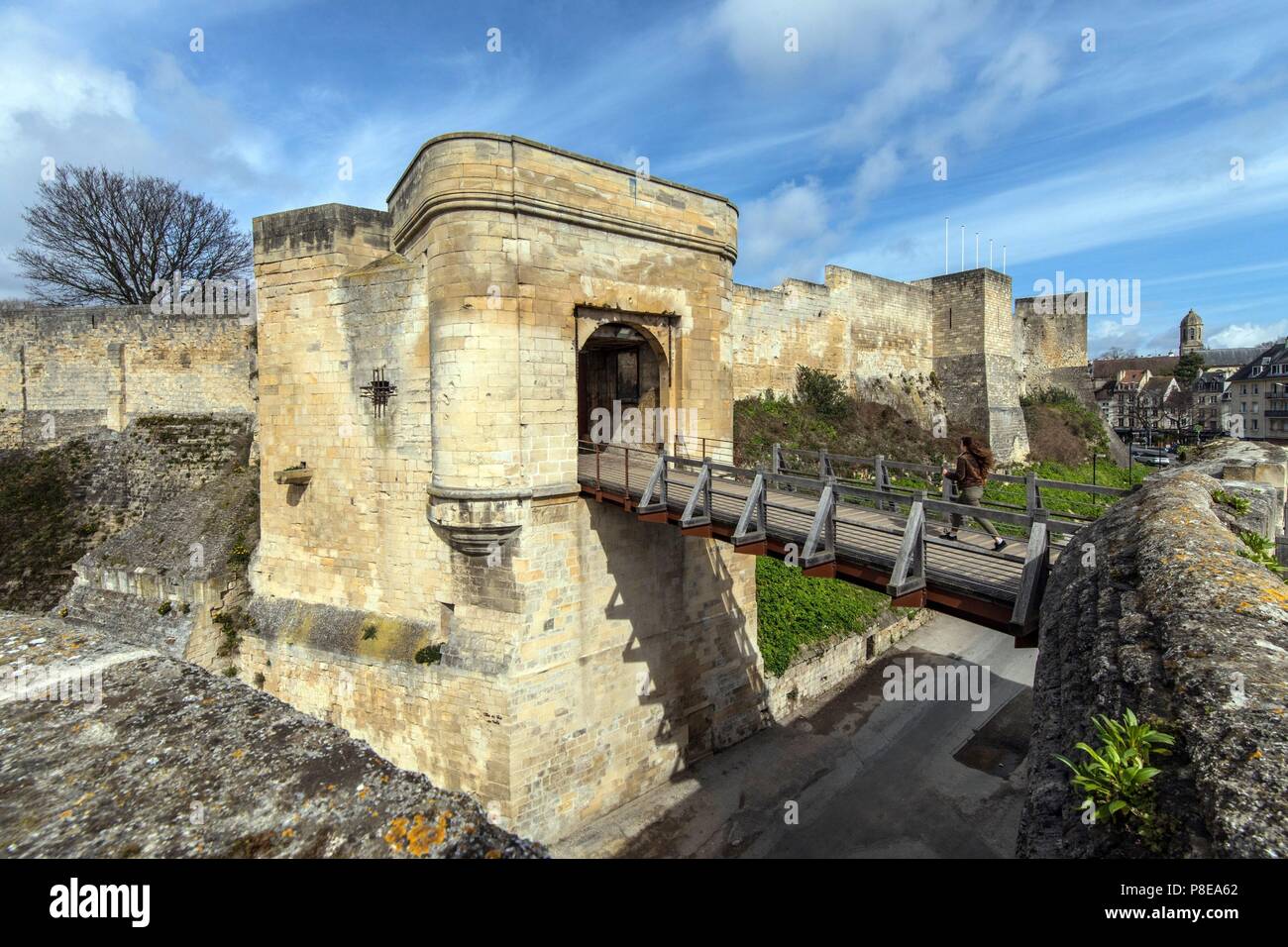 Burg Caen Erbaut von Wilhelm dem Eroberer, Frankreich Stockfoto