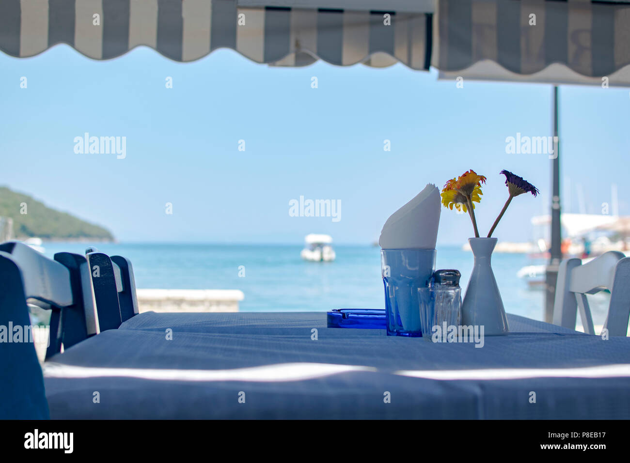 Sommer Sea Food Restaurant Stockfoto