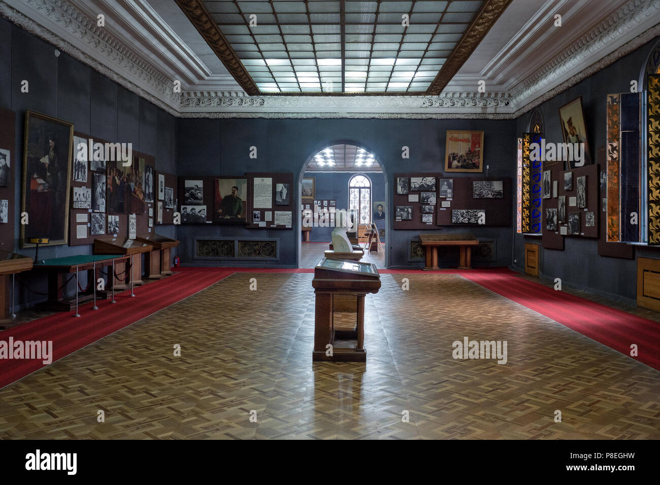 Gori, Georgien - Dezember 1, 2016: Halle auf lokaler Musem für das Leben von Joseph Stalin gewidmet, UDSSR Führer, der in Gori geboren wurde Stockfoto