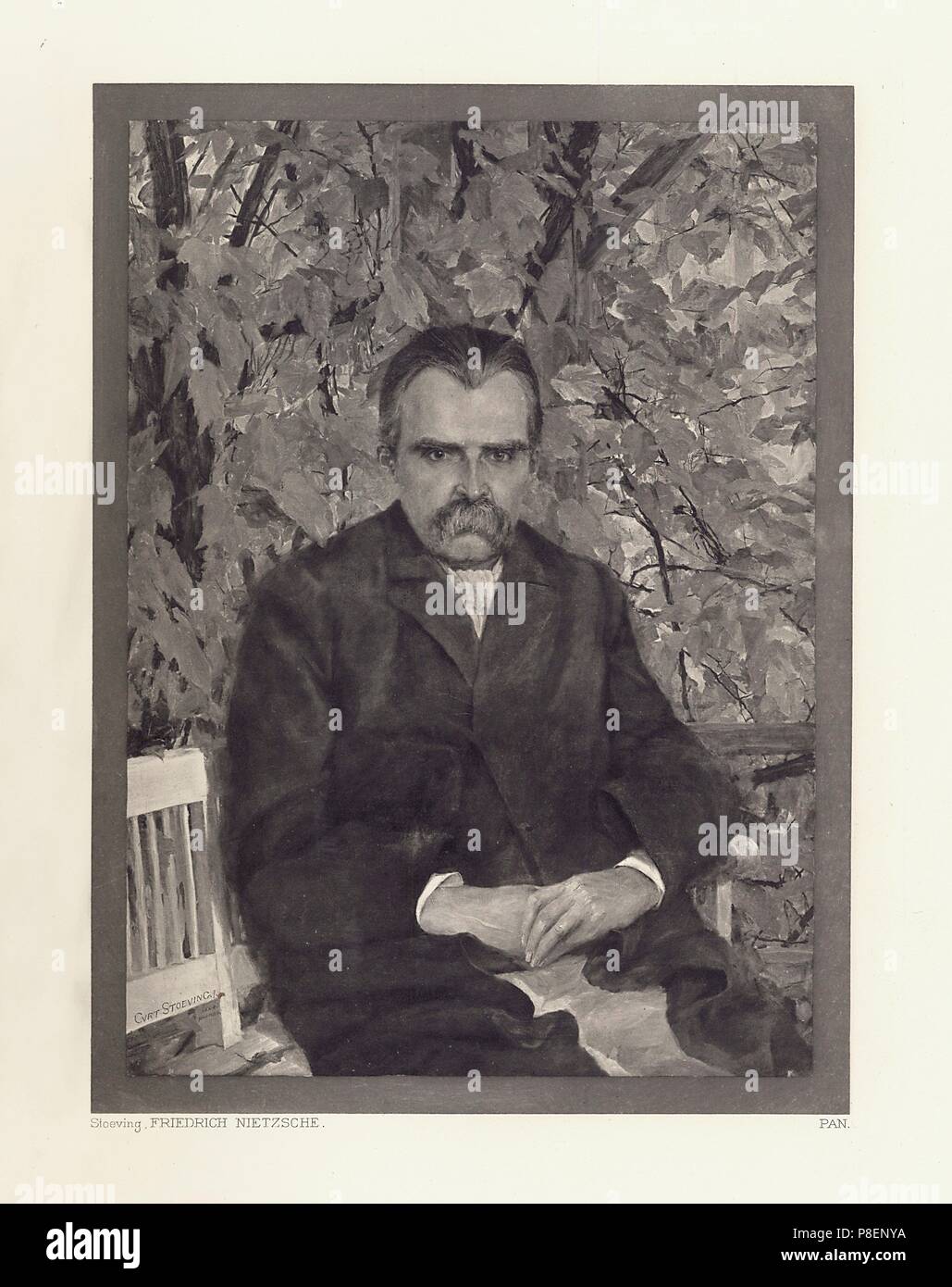 Porträt von Friedrich Nietzsche. Museum: private Sammlung. Stockfoto