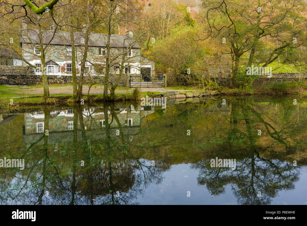 Great Langdale Beck auf Chapel Stile im Nationalpark Lake District in Cumbria, England. Stockfoto