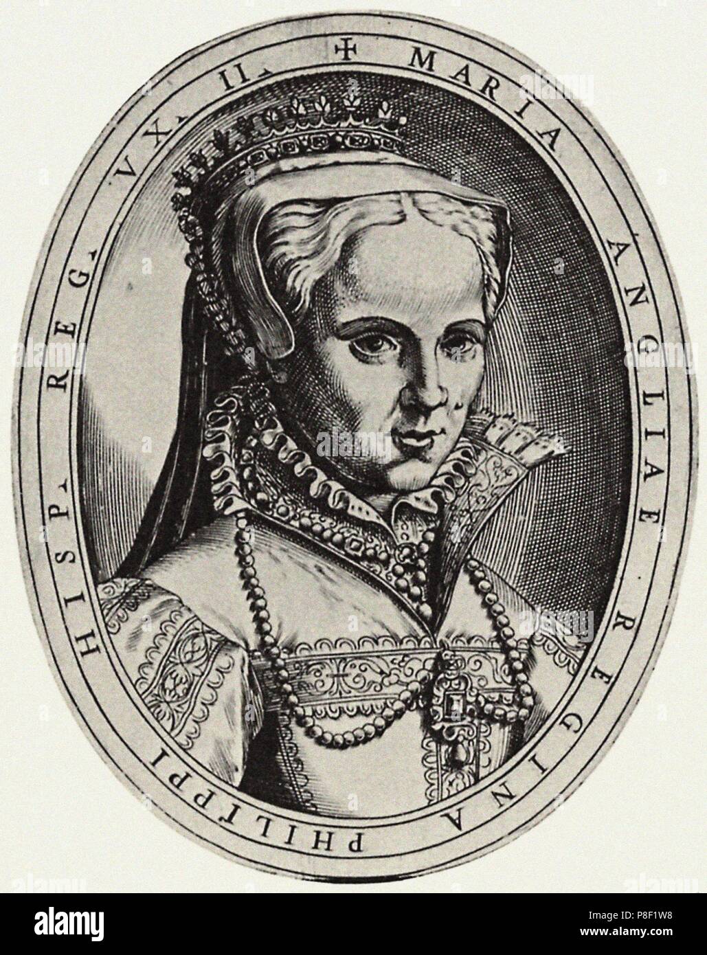 Portrait von Maria I. von England. Abbildung: Für "Cremona fedelissima'. Museum: private Sammlung. Stockfoto