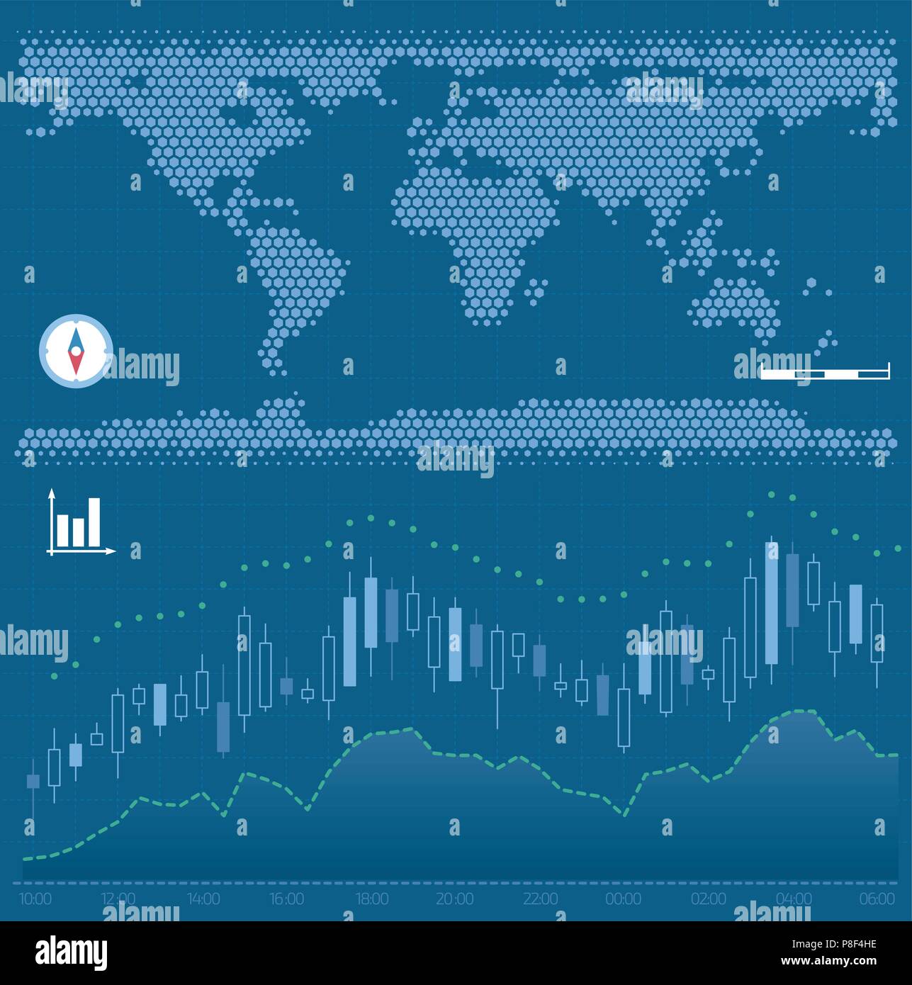 Global Exchange Markt Stock Vektor