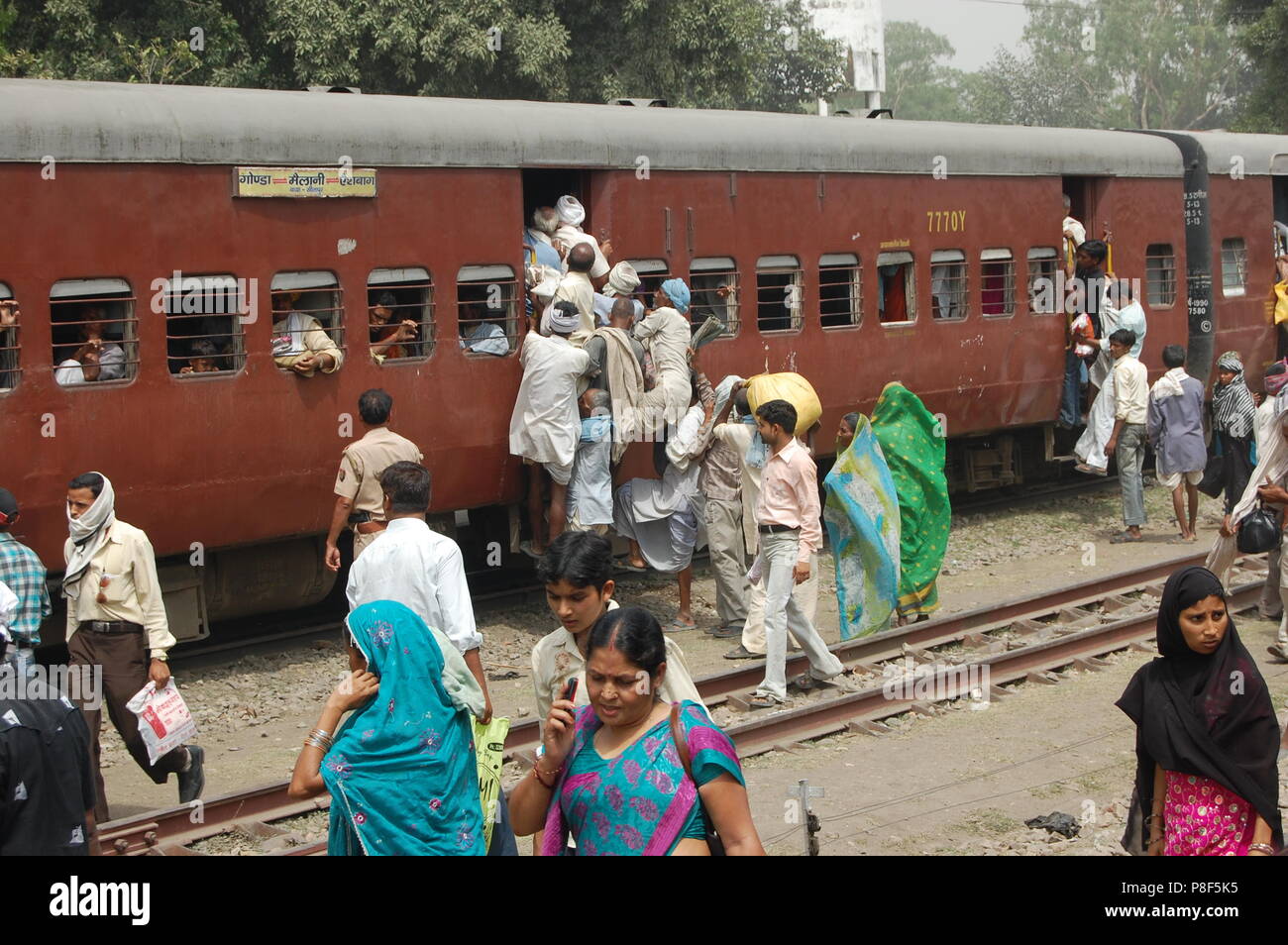 Die indische Eisenbahn reisen Stockfoto