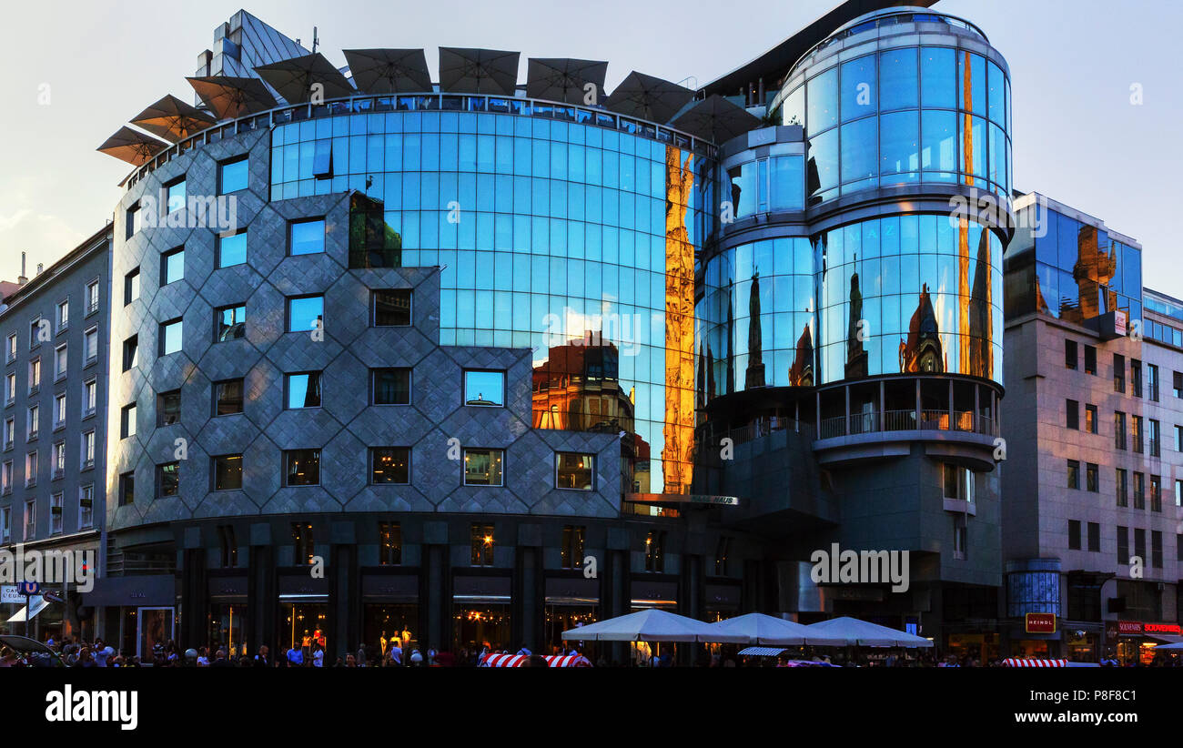 Haas Haus in der Innenstadt von Wien Stockfoto