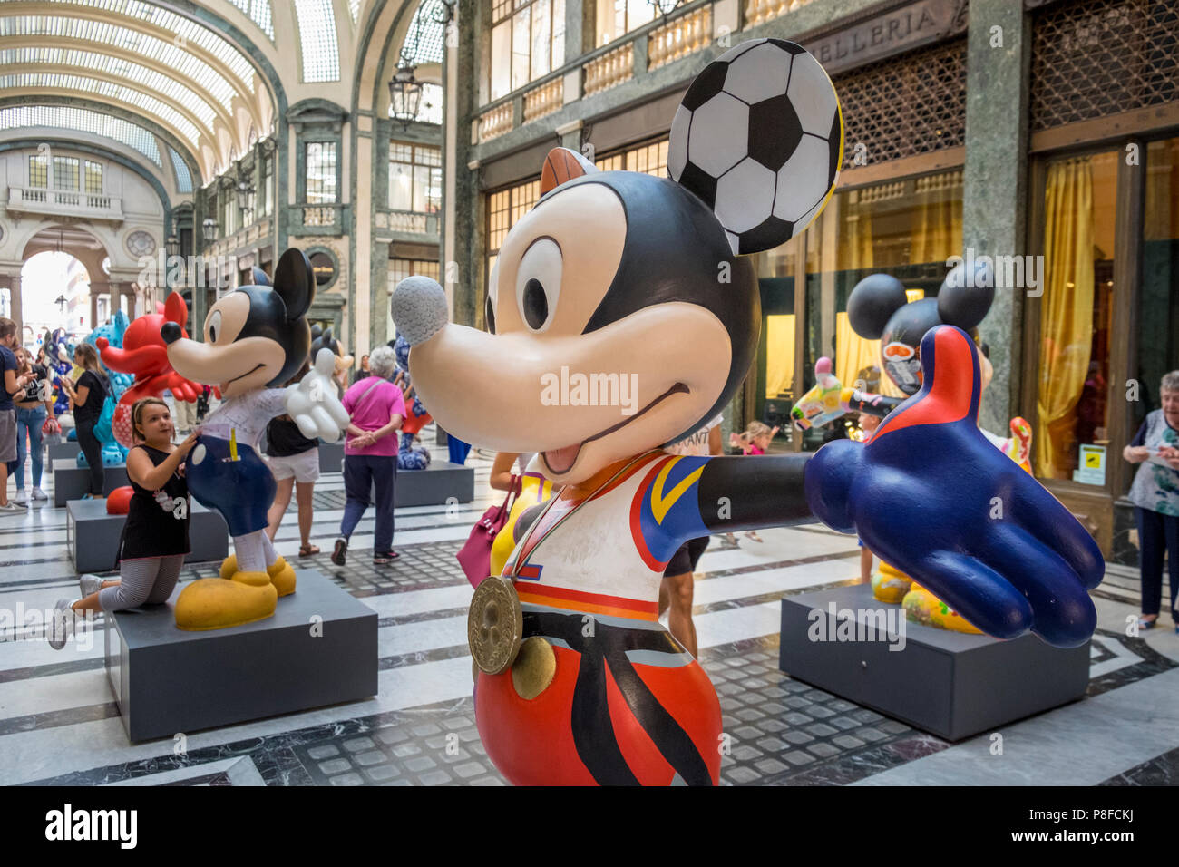 Mickey Mouse statue Ausstellung, Turin, Italien Stockfoto