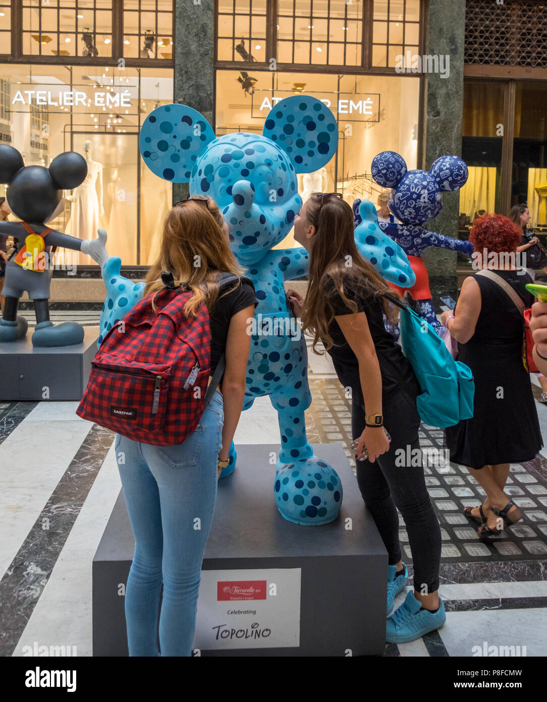 Mickey Mouse statue Ausstellung, Turin, Italien Stockfoto