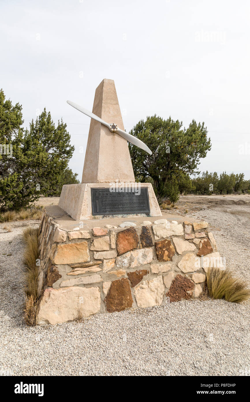 Gedenken an Frank A. Kindel in der Nähe von Queen in den Guadalupe Mountains, New Mexico, USA Stockfoto