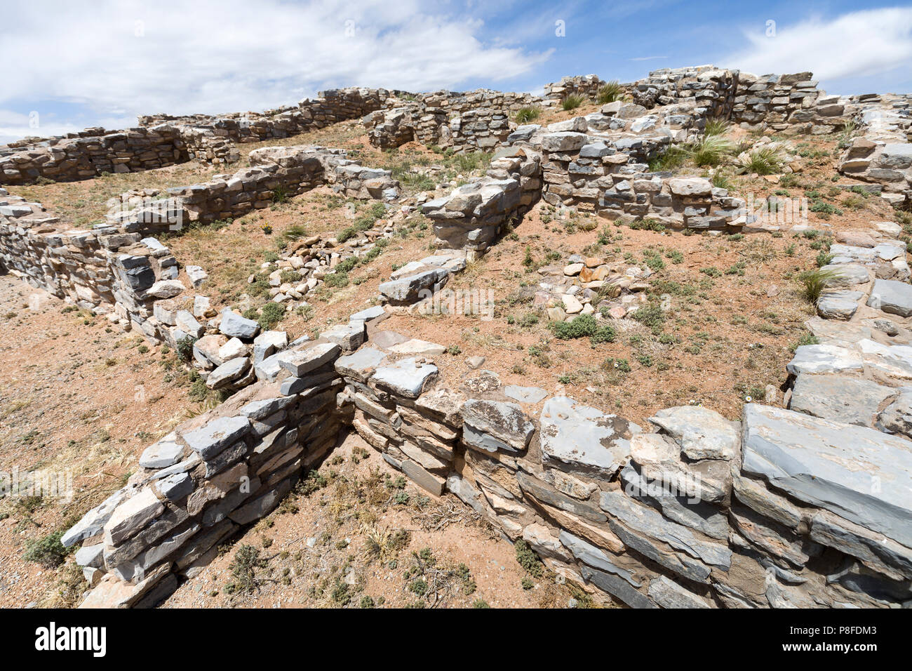 Gran Quivira, Reste einer Tompiro Indian Pueblo Village, New Mexico, USA Stockfoto