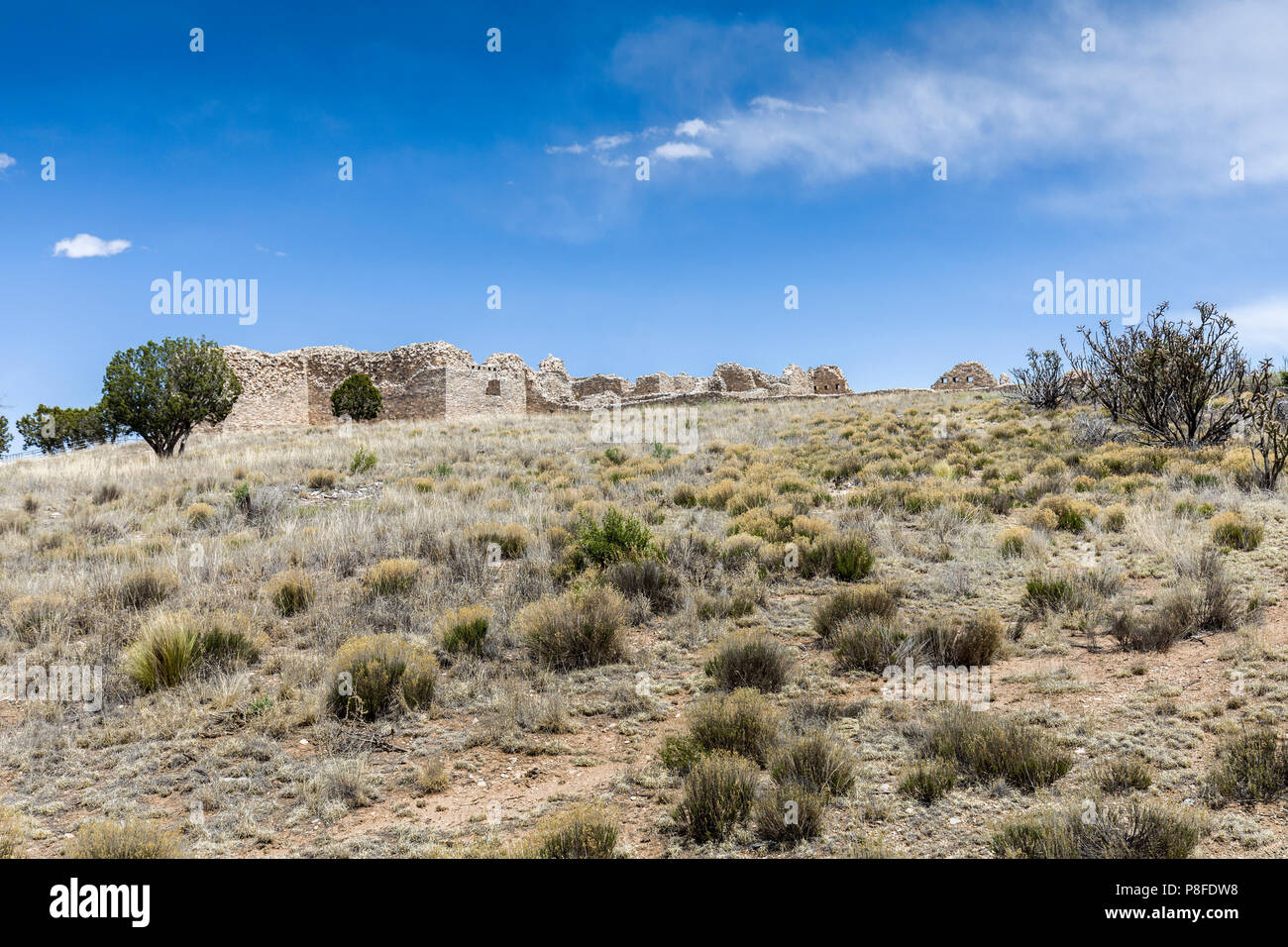 Gran Quivira, Reste einer Tompiro Indian Pueblo Village, New Mexico, USA Stockfoto
