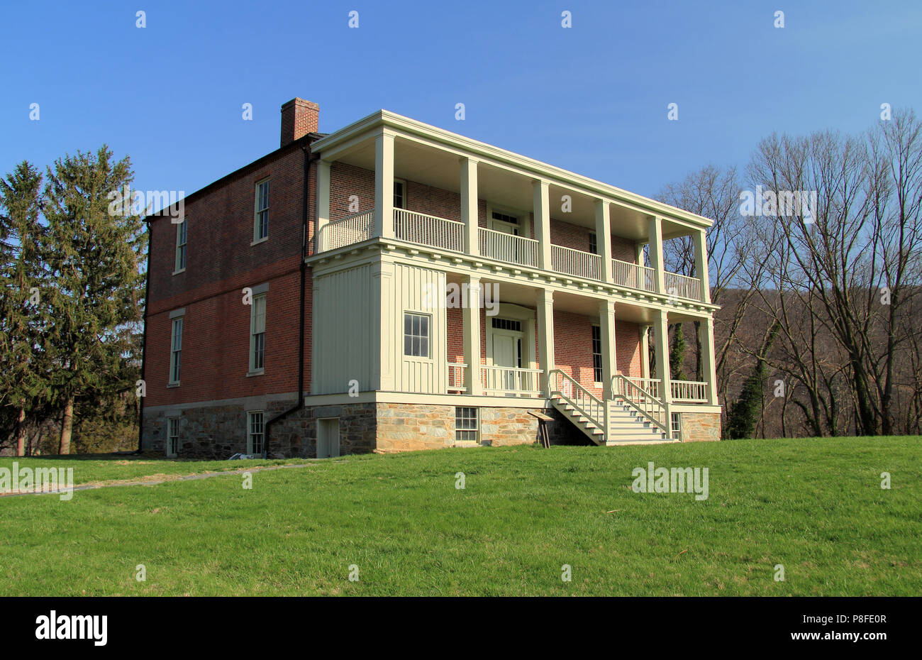 Die lockwood Haus, 1848 erbaut, diente zahlreichen Zwecken während des Amerikanischen Bürgerkrieges und wurde später eine Schule für ehemalige Sklaven in Harpers Ferry Stockfoto