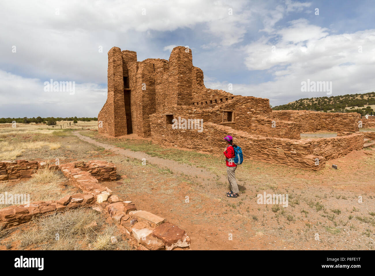 Abo-Ruinen, Mission von San Gregorio de Abo,, Salinas Pueblo Missions National Monument, New Mexico, USA Stockfoto