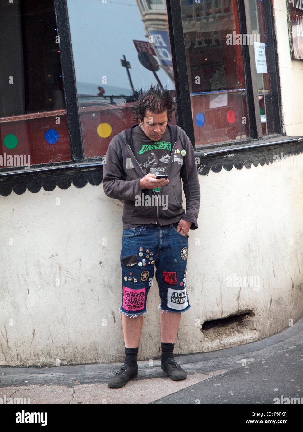 Ein Punk Rocker in Brighton für The Great Escape Festival Stockfoto