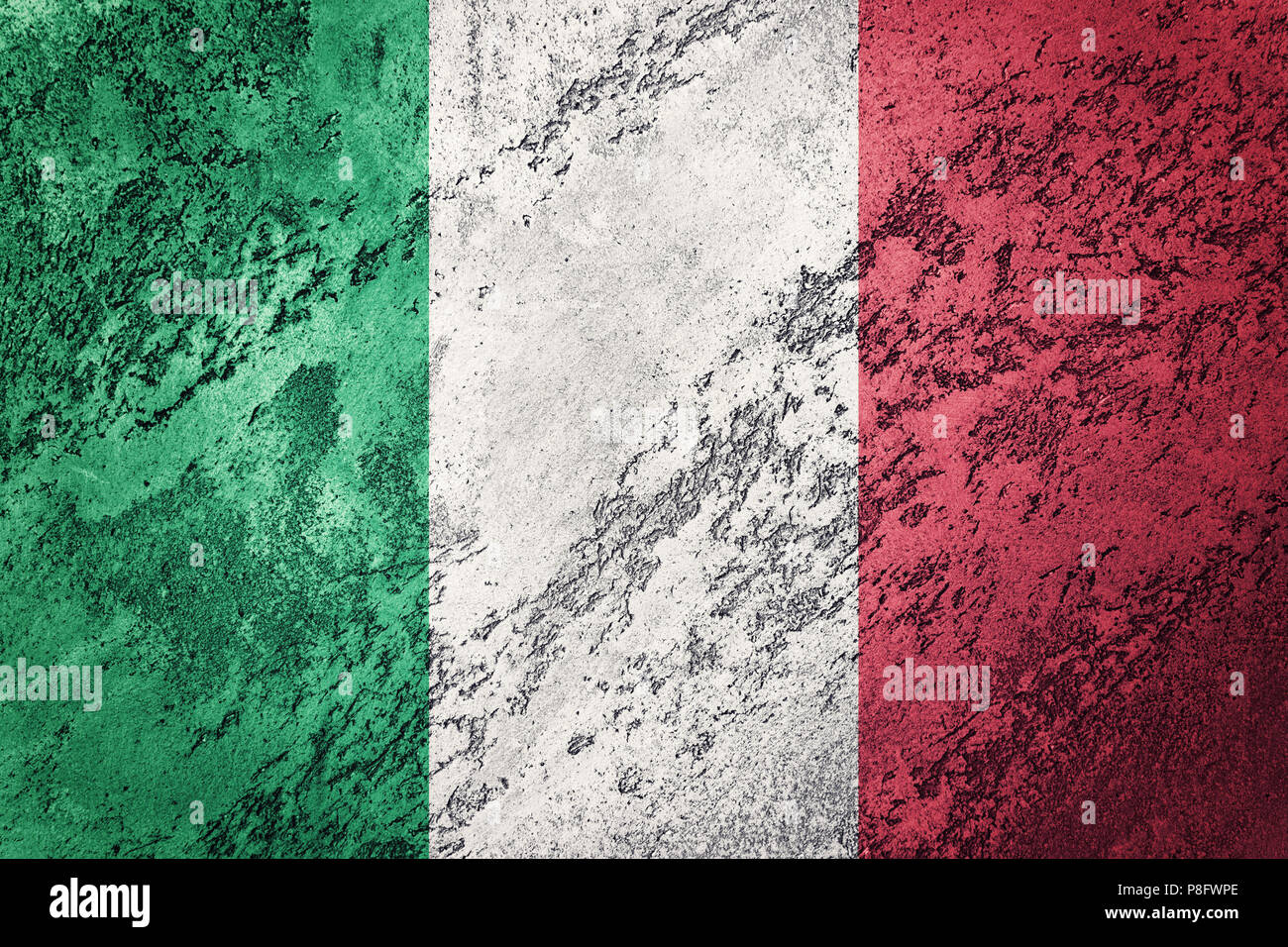 Grunge Italien Flagge. Italienische Flagge mit Grunge ...