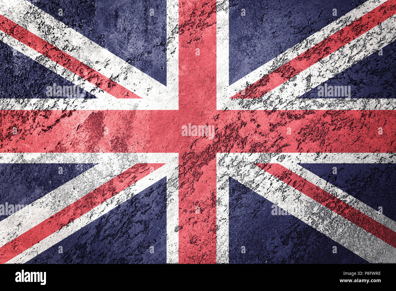 Grunge Grossbritannien Flagge Union Jack Flagge Mit Grunge Textur Stockfotografie Alamy