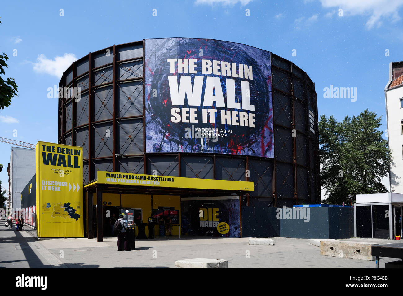 Ausstellungshalle, Berliner Mauer, Checkpoint Charly, Berlin, Deutschland Stockfoto
