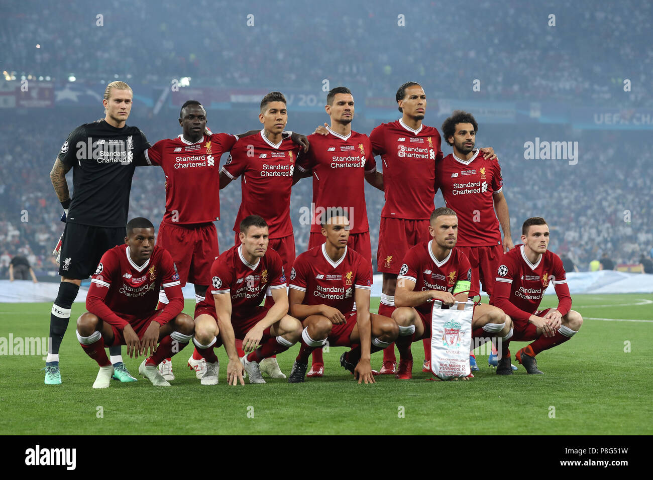 Official instagram account of liverpool football club stop the hate, stand up, report it. Kiew, Ukraine - 26. MAI 2018: Liverpool Mannschaft ...
