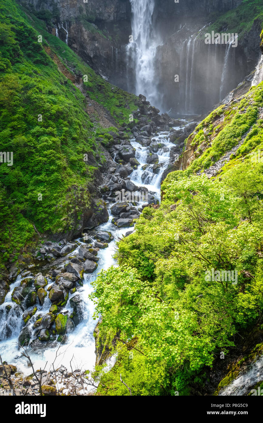 Der Kegon Wasserfall Landschaft in der Nähe von Chuzenji See, Nikko, Japan Stockfoto